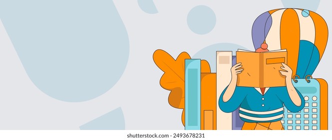 Education and learning people flat vector concept hand drawn illustration
