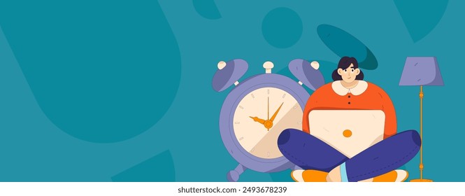 Education and learning people flat vector concept hand drawn illustration
