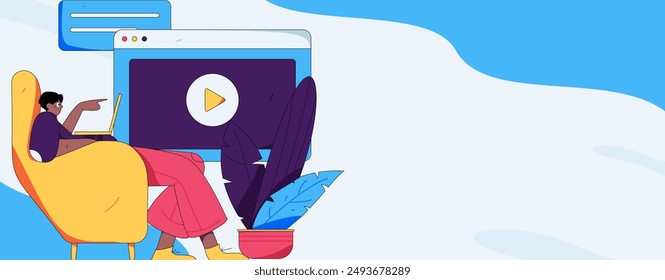 Education and learning people flat vector concept hand drawn illustration

