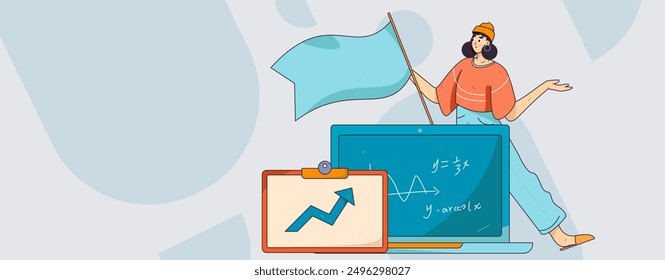 Education and learning people flat vector concept hand drawn illustration

