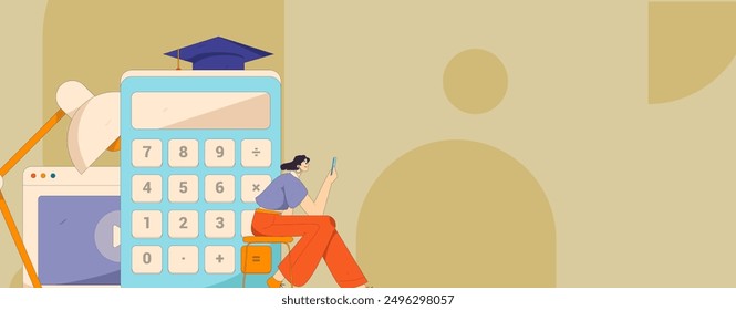Education and learning people flat vector concept hand drawn illustration
