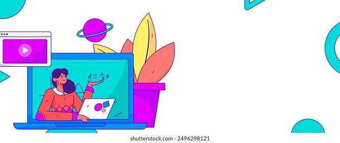 Education and learning people flat vector concept hand drawn illustration
