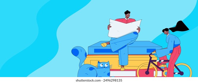 Bildung und Lernen Menschen flache Vektorkonzept handgezeichnet Illustration
