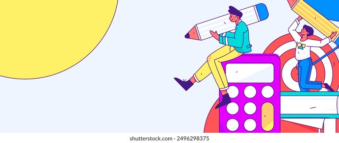 Education and learning people flat vector concept hand drawn illustration
