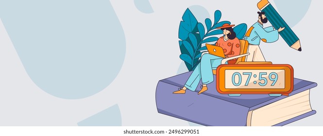 Bildung und Lernen Menschen flache Vektorkonzept handgezeichnet Illustration
