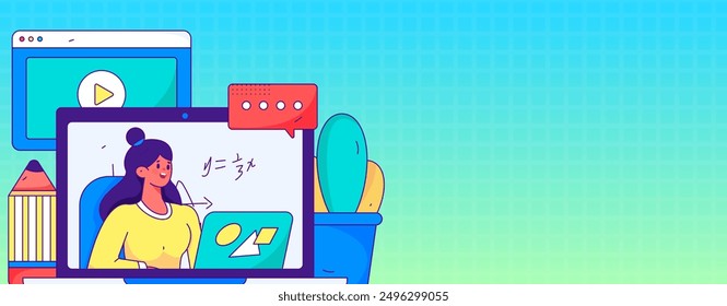 Education and learning people flat vector concept hand drawn illustration
