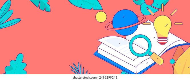 Education and learning people flat vector concept hand drawn illustration
