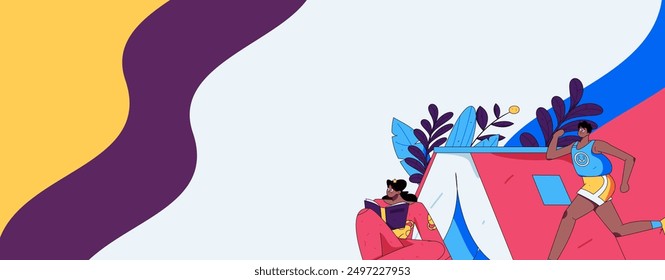 Education and learning people flat vector concept hand drawn illustration
