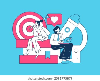 Education and learning people flat vector concept hand drawn illustration
