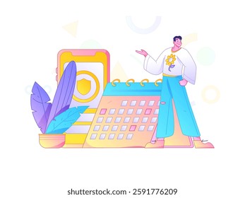 Education and learning people flat vector concept hand drawn illustration
