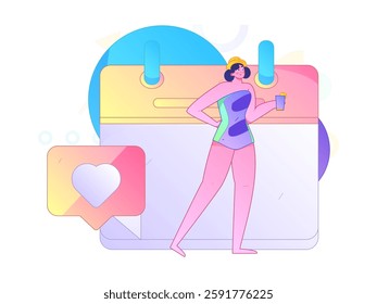 Education and learning people flat vector concept hand drawn illustration
