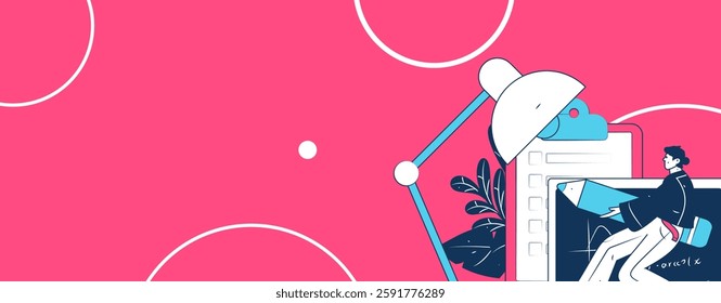 Education and learning people flat vector concept hand drawn illustration
