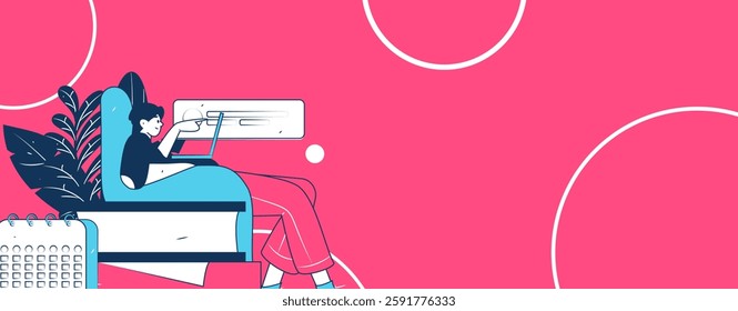 Education and learning people flat vector concept hand drawn illustration
