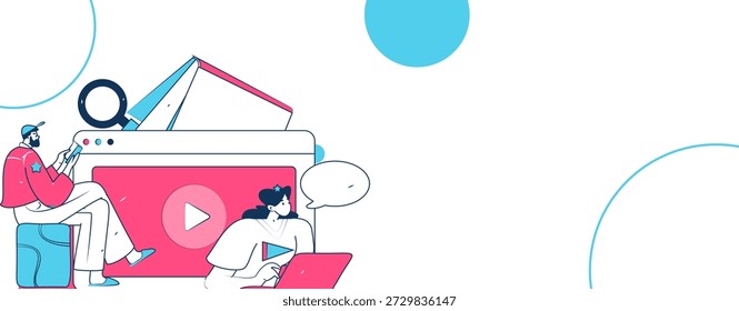 Education and learning people flat vector concept hand drawn illustration
