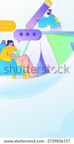 Education and learning people flat vector concept hand drawn illustration
