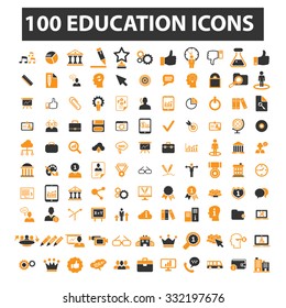 education, learning, school, science, college, university icon & sign concept vector set for infographics, website