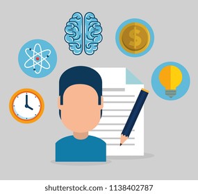 education learning set icons