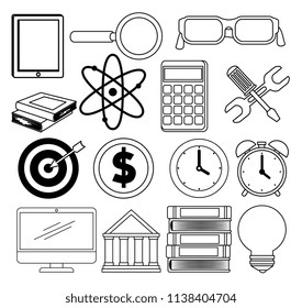 education learning set icons