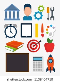 education learning set icons