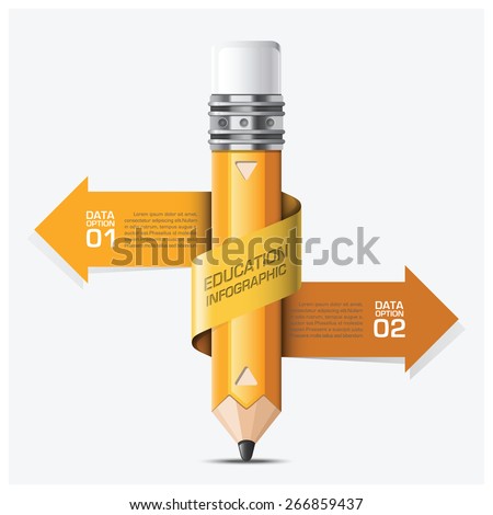 Education And Learning With Spiral Arrow Pencil Step Infographic Vector Design Template