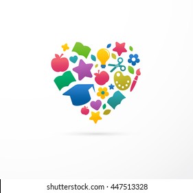 Education, learning, student and school icon