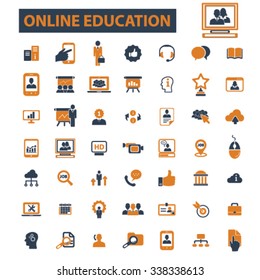 education, learning, study, science, research  icons, signs vector concept set for infographics, mobile, website, application
