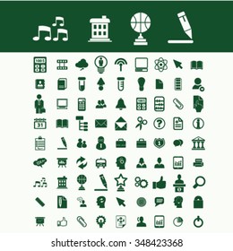 education, learning, study, science, research  icons, signs vector concept set for infographics, mobile, website, application