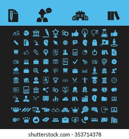 education, learning, study, science, research  icons, signs vector concept set for infographics, mobile, website, application
