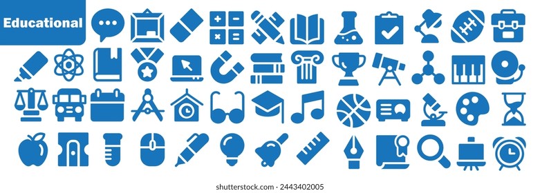 Education and Learning thin line icons set. Education, School, Learning editable stroke icons. Vector illustration. eps 10