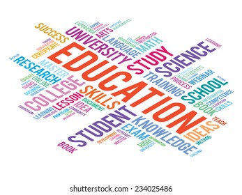 Education and learning vector business concept words in tag cloud