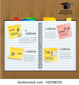 Education lecture concept infographic template design 