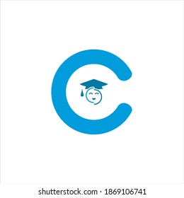 Plantilla de diseño de logotipo C inicial de la carta de educación