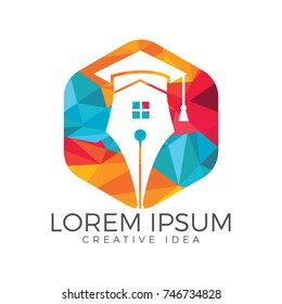 Education or Library Logo Template Design Vector.