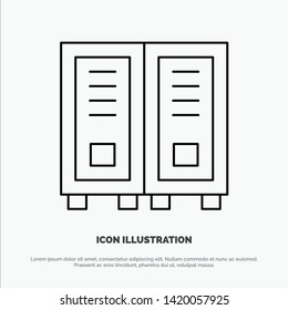 Education, Library, Read, Reading Line Icon Vector