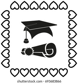 education license vector icon