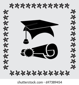 education license vector icon