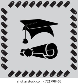 education license vector icon