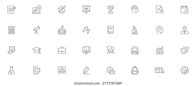 Education Line Editable Icons