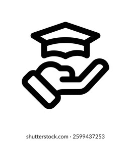 education line icon. Clean and minimalist vector icon for websites, mobile apps, presentations, and logos. Fully scalable and customizable for any project.