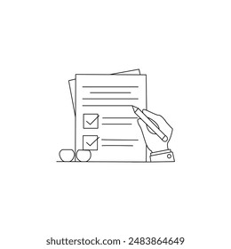 Education line icon collection. Study icons, Editable stroke. Vector illustration. Containing knowledge, college, task list, design, training, idea, teacher, file, graduation hat