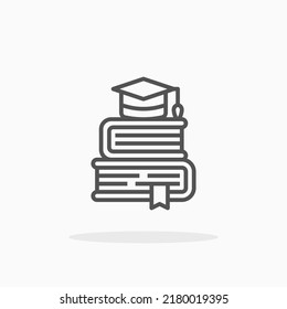 Education line icon. Editable stroke and pixel perfect. Can be used for digital product, presentation, print design and more.