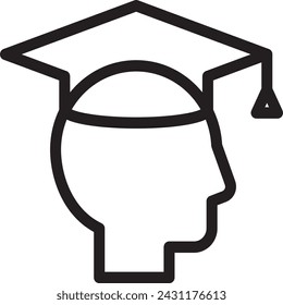 Education line icon. Editable stroke.