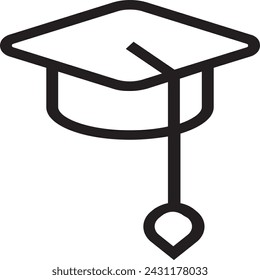 Icono de línea de educación. Trazo editable.