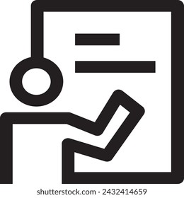 Icono de línea de educación. Trazo editable.