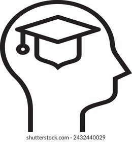 Education line icon. Editable stroke.