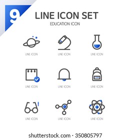 Education Line Icon set