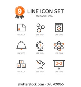 education line icon set