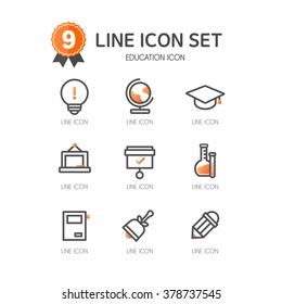 education line icon set