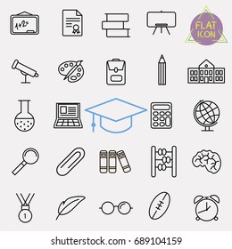 education line icon set