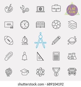 education line icon set